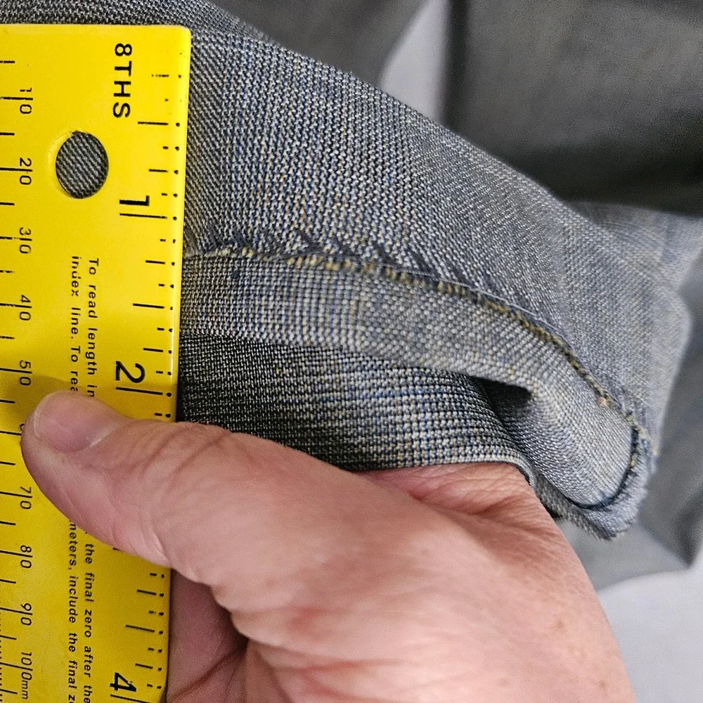 Hickey-Freeman Customized Grey Glen Plaid 3-Button Suit Mens Blazer Trousers